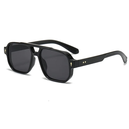 Chic Double Bridge Rivet Sunglasses™