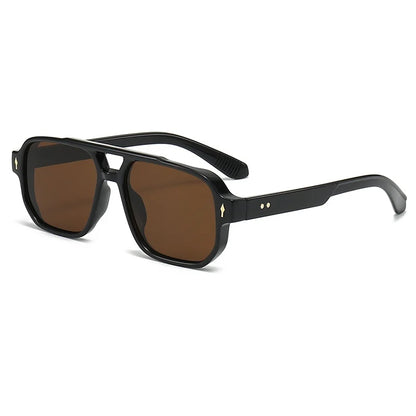 Chic Double Bridge Rivet Sunglasses™