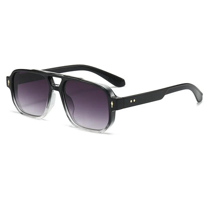 Chic Double Bridge Rivet Sunglasses™