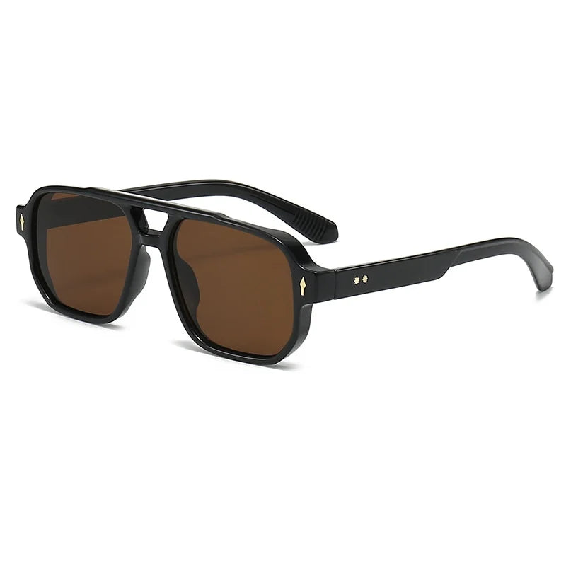 Chic Double Bridge Rivet Sunglasses™