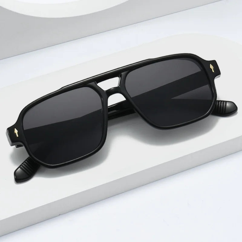Chic Double Bridge Rivet Sunglasses™