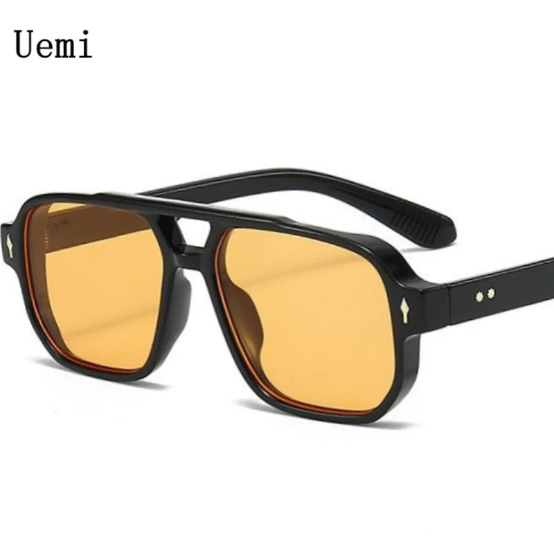 Chic Double Bridge Rivet Sunglasses™