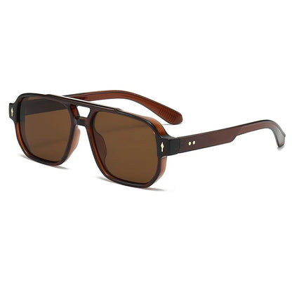 Chic Double Bridge Rivet Sunglasses™
